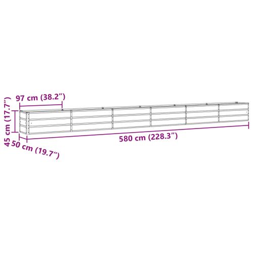 Кашпа Пастелно зелено 480 x 50 x 45 см Галванизирана стомана