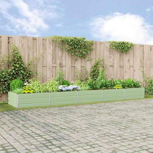 Кашпа Пастелно зелено 195 x 100 x 45 см Галванизирана стомана