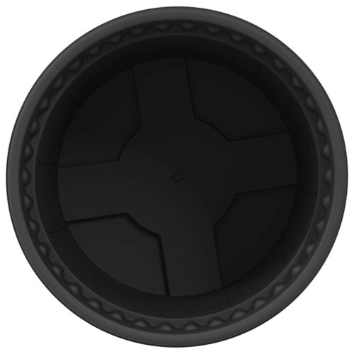 Кръгла саксия за цветя 6 pcs Черно Ø 12,5 x 10 см Пластмаса