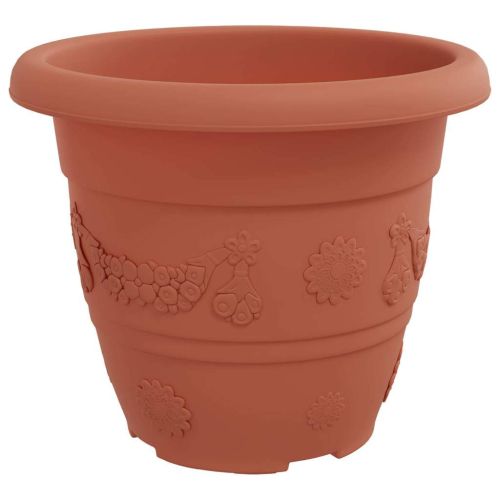 Кръгла саксия за цветя 24 pcs Червено тухла Ø 22 x 18 см