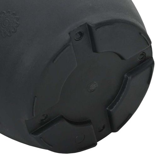 Кръгла саксия за цветя 24 pcs Черно Ø 26 x 21.5 см Пластмаса