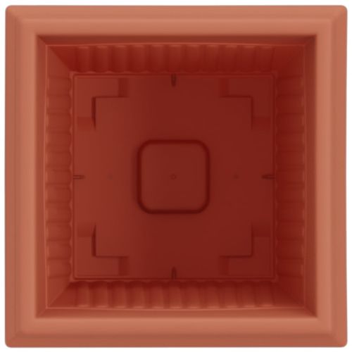 Квадратна цветна саксия 6 pcs Червено тухла 16 x 16 x 14 см