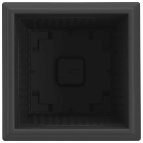 Квадратна цветна саксия 6 pcs Черно 16 x 16 x 14 см Пластмаса