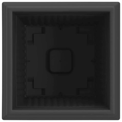 Квадратна цветна саксия 24 pcs Черно 28,5 x 28,5 x 22 см