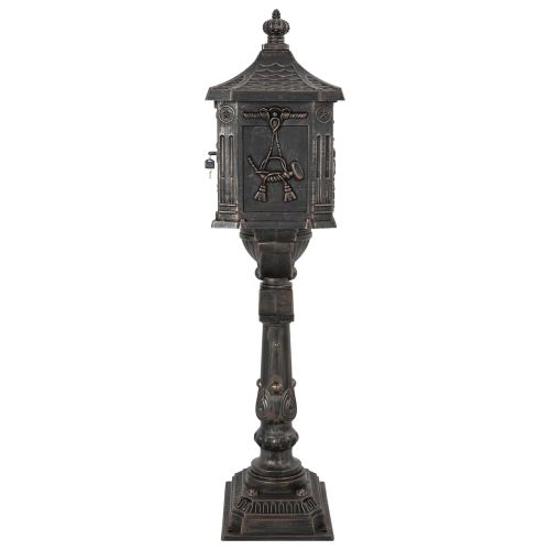 Изправена пощенска кутия с врата Бронзов 42,5 x 29,5 x 117 см