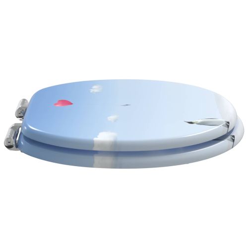 Мека затваряща се тоалетна седалка Синьо 44 x 38 см ПДЧ