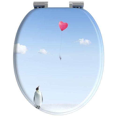 Мека затваряща се тоалетна седалка Синьо 44 x 38 см ПДЧ