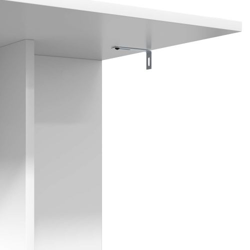 Странична маса Бяло 45 x 40 x 62,5 см Инженерно дърво