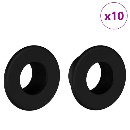 Стопери за маса за футбол 10 pcs Черен 3 x 3 x 1,4 см HIPS