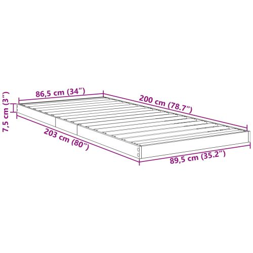 Леглово дъно Димян дъб 90 x 200 cm Инженерно дърво