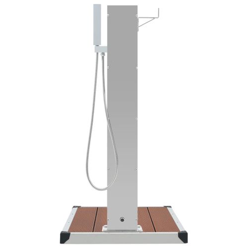 Градински душ с корито, WPC, неръждаема стомана