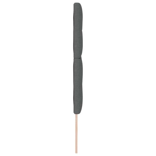 Табла за легло с регулируема височина Тъмен сив 144 см текстил