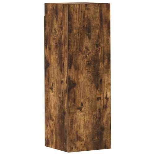 Комплект ТВ шкафове от 10 части, опушен дъб, инженерно дърво