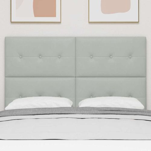 Облегалка за глава Светлосиво 144 см Кадифе