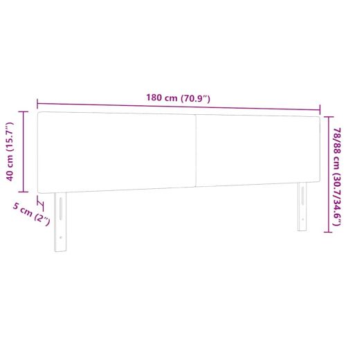 LED глава с LED ленти Тъмен сив 180 cm Кордюрова тъкан