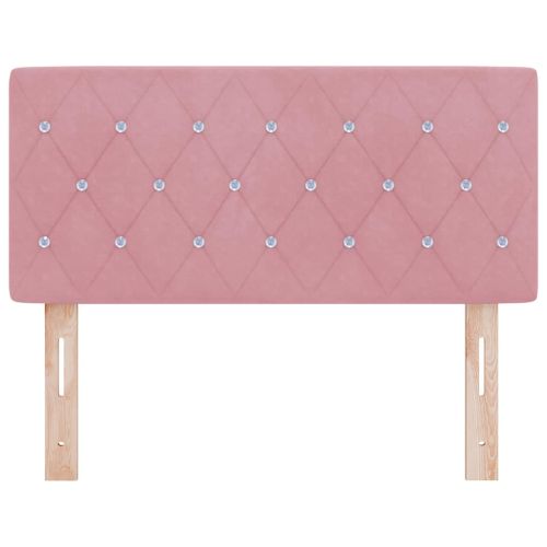 LED глава с LED ленти с таблото Розово 100 cm Кадифе