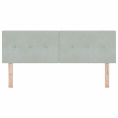 LED глава с LED ленти Светлосиво 144 см Кадифе