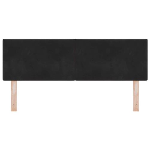 LED глава с LED ленти Черен 160 cm Кадифе