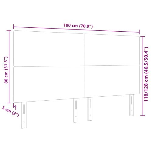 LED глава с LED ленти с таблото Крем 180 cm Кордюрова тъкан
