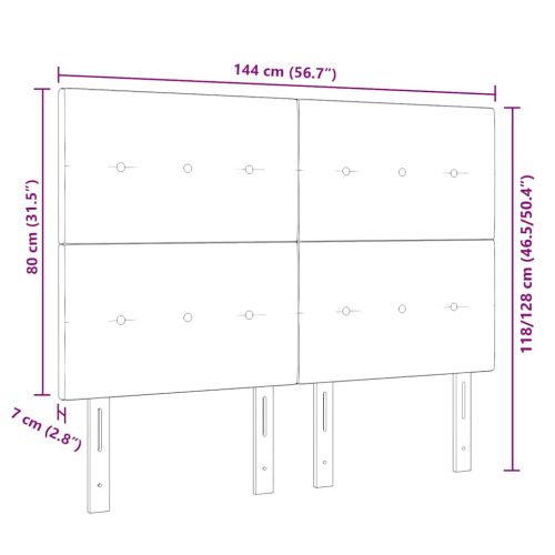 LED глава с LED ленти с таблото Синьо 144 см текстил
