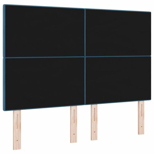LED глава с LED ленти Синьо 144 см Кадифе