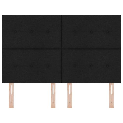 LED глава с LED ленти с таблото Черен 160 cm текстил