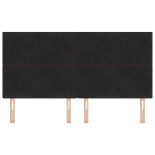 LED глава с LED ленти Черен 180 cm Кадифе