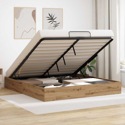 Отоманско легло със съхранение Дъб Артизан 203 x 160 x 25 см