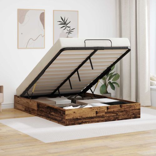 Отоманско легло със съхранение Старо дърво 203 x 150 x 25 см