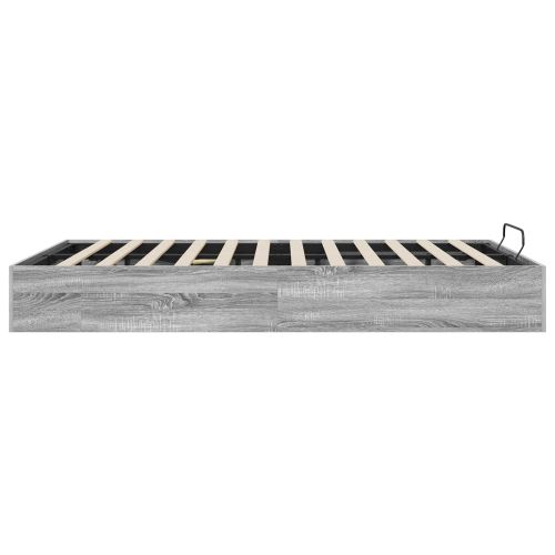 Отоманско легло със съхранение Сиво Сонома 203 x 120 x 25 см