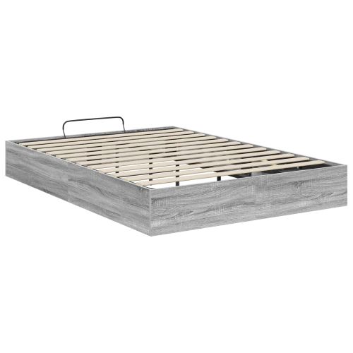 Отоманско легло със съхранение Сиво Сонома 203 x 120 x 25 см