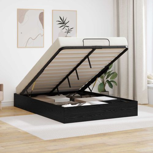 Отоманско легло със съхранение Черен Дъб 193 x 135 x 25 см