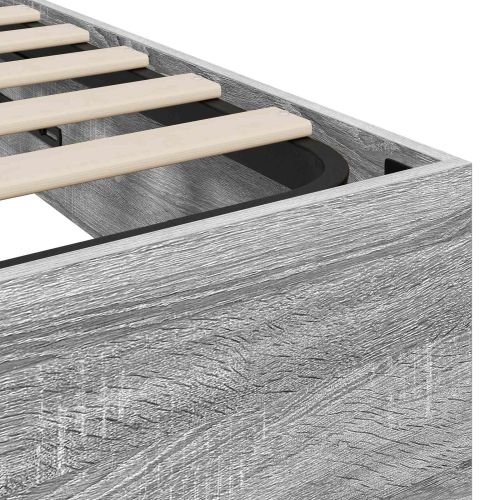 Отоманско легло със съхранение Сиво Сонома 193 x 90 x 25 см