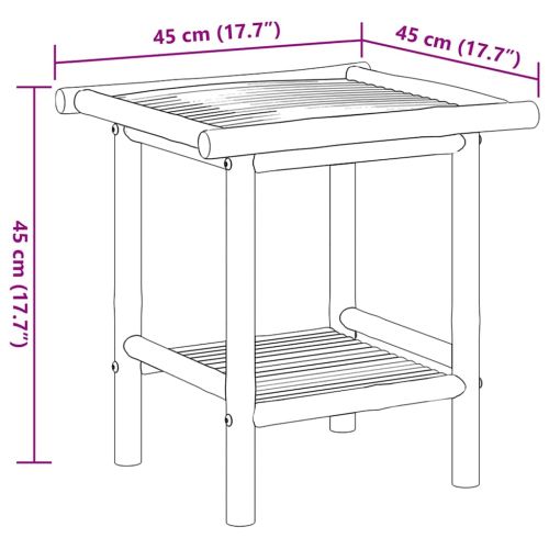 Маса за кафе 45x45x45 см бамбук