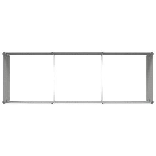 Кашпа Светлосиво 195 x 100 x 45 см Галванизирана стомана