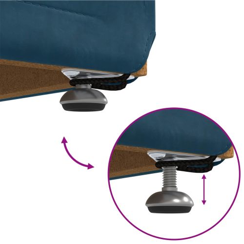 Стук Синьо 41 x 41 x 40 см Кадифе и инженерна дървесина