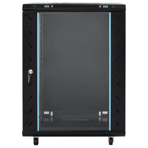 15U сървърен шкаф, 19", IP20, черен, 60x45x86 см