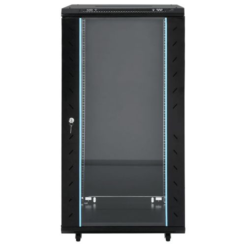 22U сървърен шкаф, 19", IP20, черен, 60x60x120 см