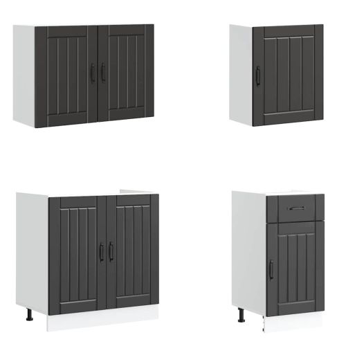 Комплект кухненски шкафове от 7 части Lucca, инженерно дърво