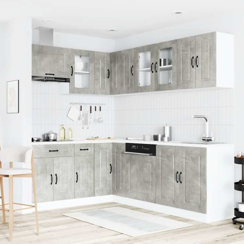 Комплект кухненски шкафове от 11 части Kalmar, инженерно дърво