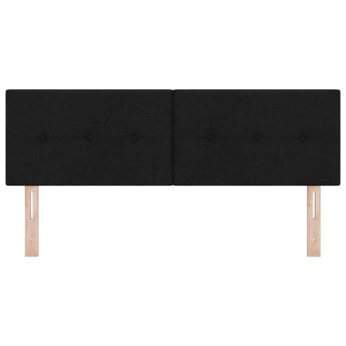 LED глава с LED ленти с таблото Черен 160 cm текстил