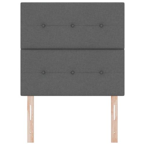 LED глава с LED ленти с таблото Тъмен сив 80 cm текстил
