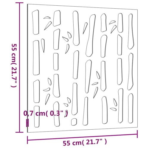 Градинска декорация 55x55 см кортенова стомана дизайн бамбук