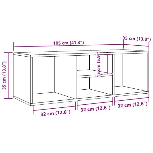 Пейка за съхранение на обувки, бетонно сива, 105x35x35 см