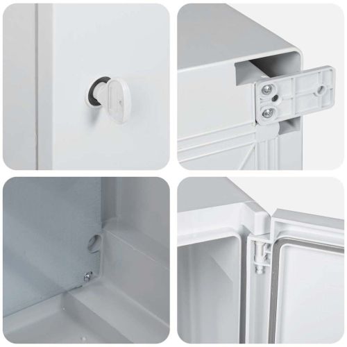 Контролен шкаф Сив 37 x 16,5 x 35 см ABS пластмаса