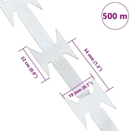 Режеща тел "Хармоника", поцинкована стомана, 500 м