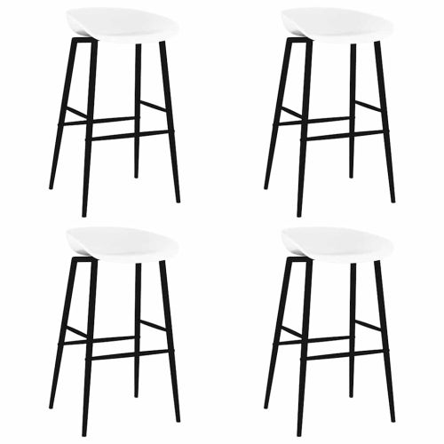 Бар столове, 4 бр, бели