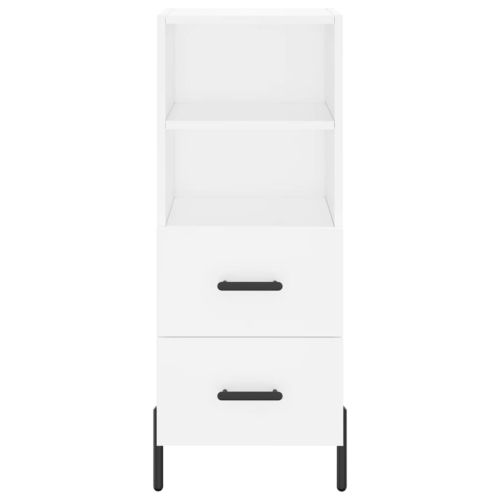 Висок шкаф, бял, 34,5x34x180 см, инженерно дърво