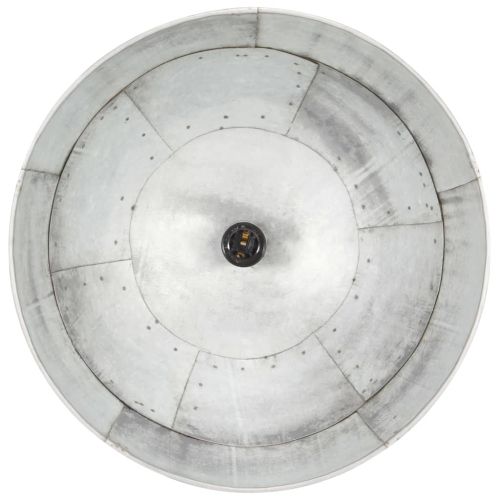 Индустриален винтидж пендел 25 W сребрист кръгъл 41 см E27