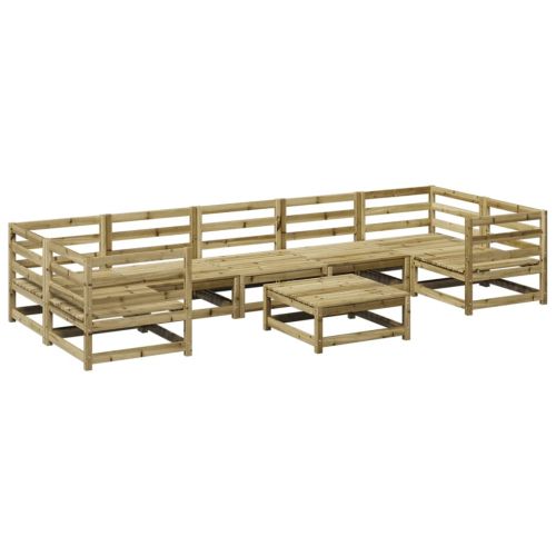 Градински комплект диван от 8 части, импрегниран бор